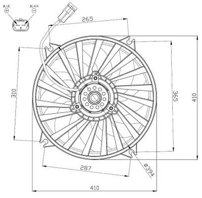 Fan, engine cooling system