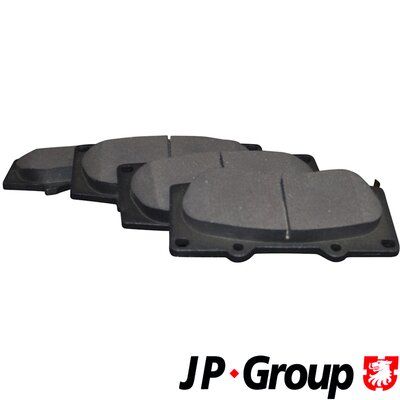 Set of brake linings, disc brake