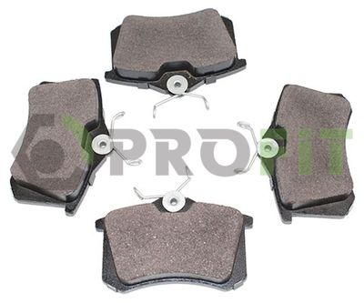 Set of brake linings, disc brake