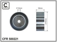 Deflector/guide roller, poly-V belt