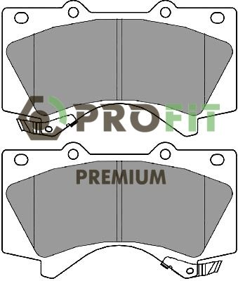 Set of brake linings, disc brake