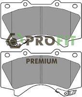 Set of brake linings, disc brake