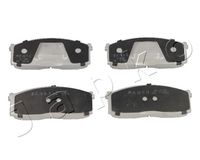 Set of brake linings, disc brake