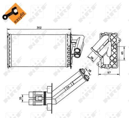 Heat exchanger, interior heating system