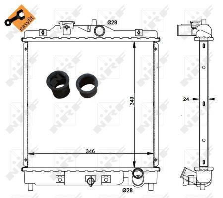 Radiator, engine cooling system