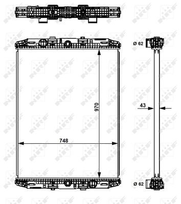 Radiator, engine cooling system