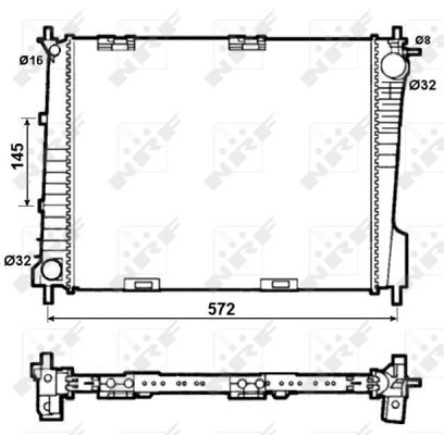 Radiator, engine cooling system