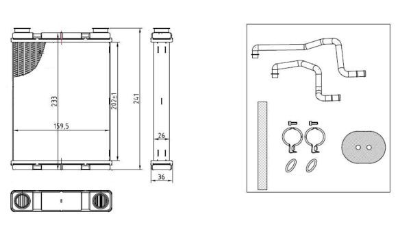 Heat exchanger, interior heating system