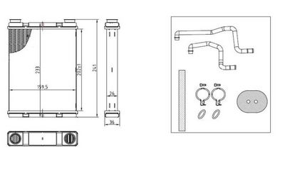 Heat exchanger, interior heating system