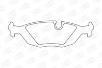 Set of brake linings, disc brake