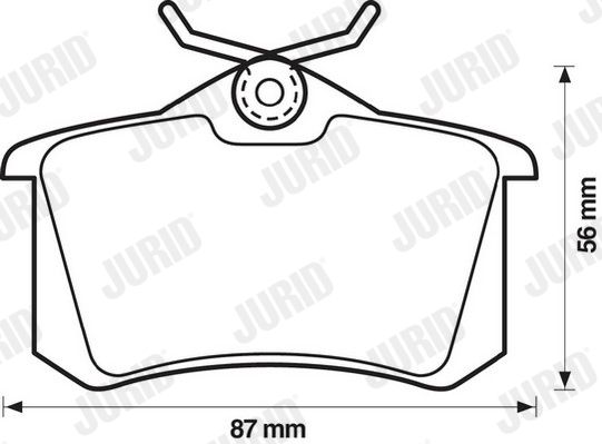 Set of brake linings, disc brake