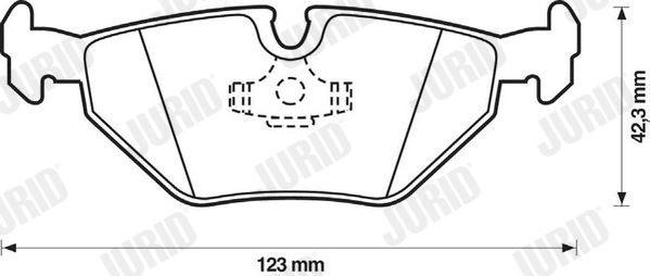 Set of brake linings, disc brake