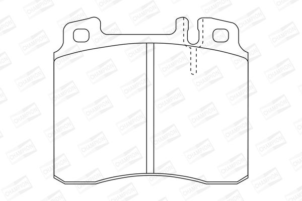 Set of brake linings, disc brake