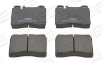 Set of brake linings, disc brake