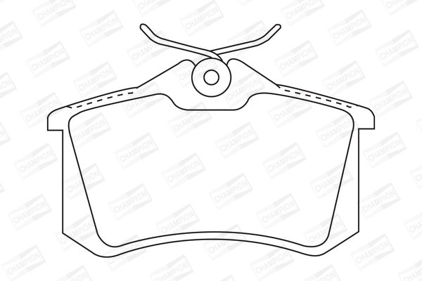 Set of brake linings, disc brake