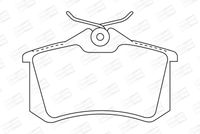 Set of brake linings, disc brake