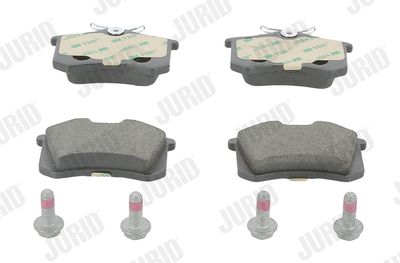 Set of brake linings, disc brake