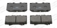 Set of brake linings, disc brake