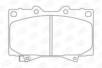 Set of brake linings, disc brake