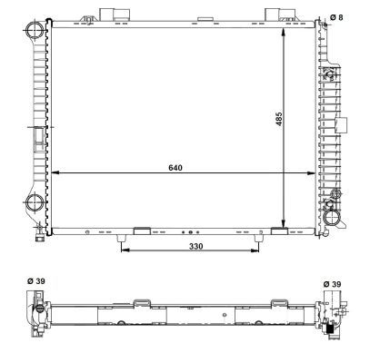 Radiator, engine cooling system