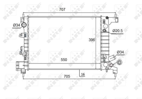 Radiator, engine cooling system