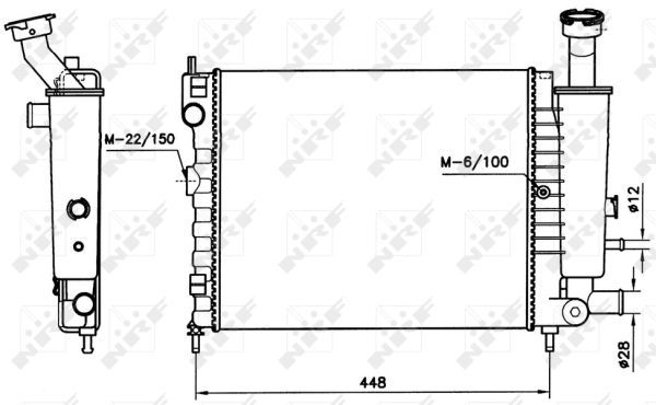 Radiator, engine cooling system