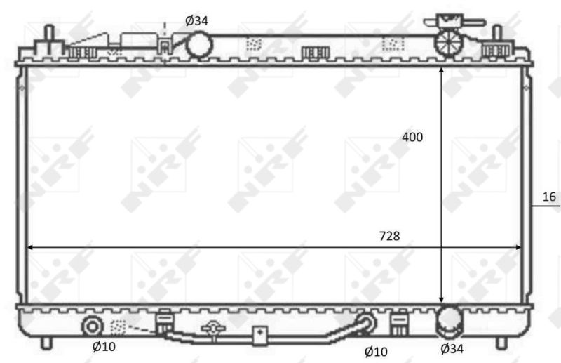 Radiator, engine cooling system