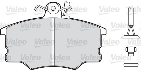 Set of brake linings, disc brake