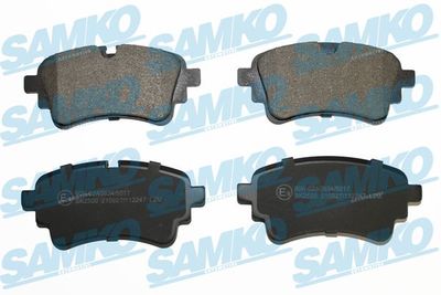 Set of brake linings, disc brake