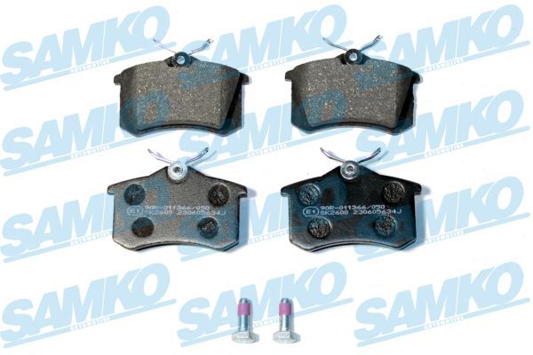 Set of brake linings, disc brake