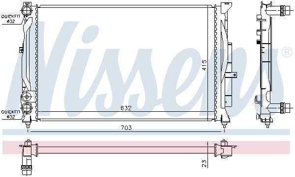 Radiator, engine cooling system