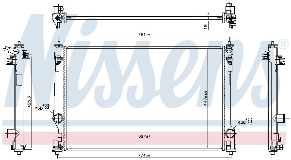 Radiator, engine cooling system