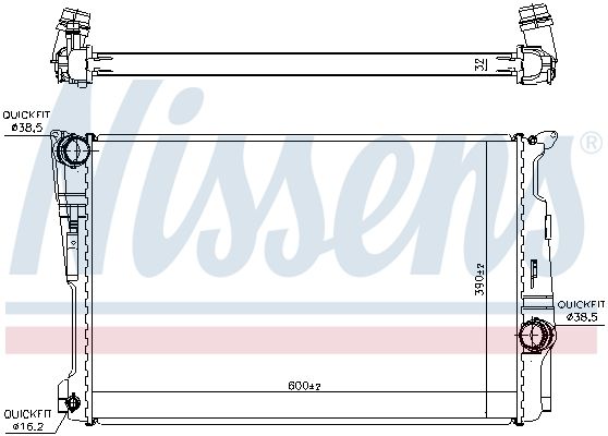 Radiator, engine cooling system