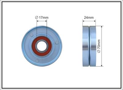 Tension roller, poly-V belt