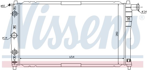 Radiator, engine cooling system