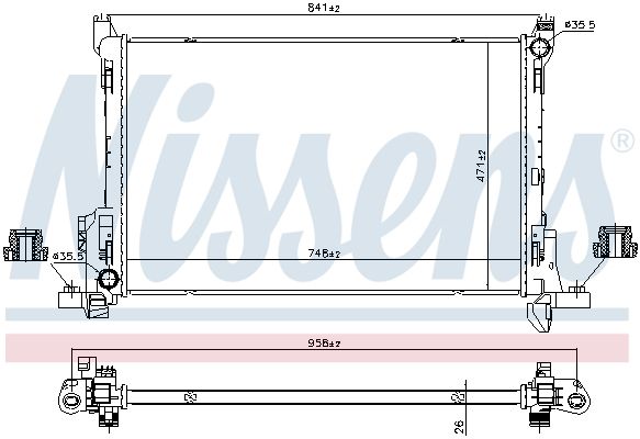 Radiator, engine cooling system