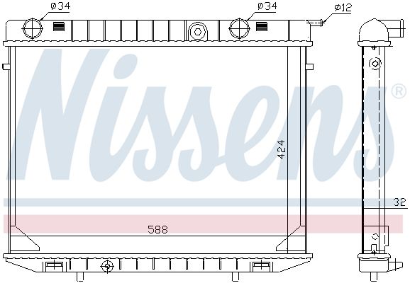 Radiator, engine cooling system