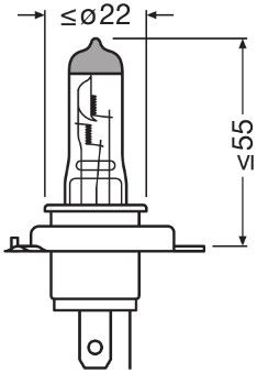 Halogen lamp H4 OSRAM 64193