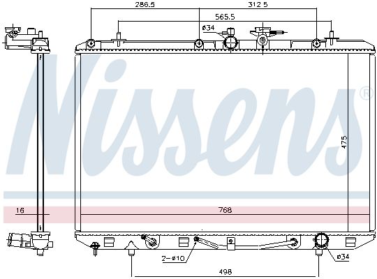 Radiator, engine cooling system