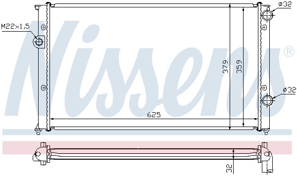 Radiator, engine cooling system