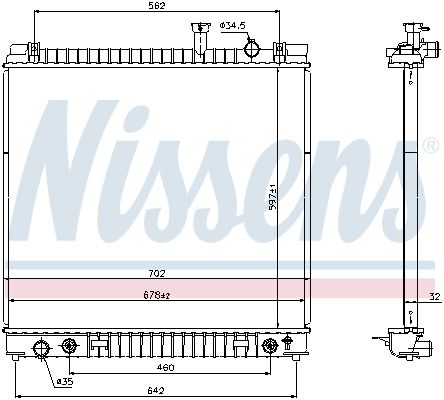 Radiator, engine cooling system