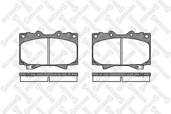 Set of brake linings, disc brake