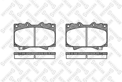 Set of brake linings, disc brake