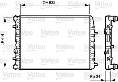 Radiator, engine cooling system