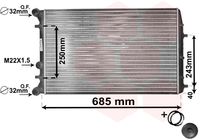 Radiator, engine cooling system