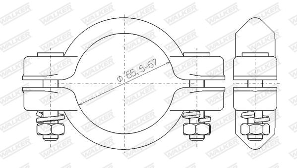 Clamping element, HV removal system