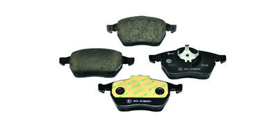 Set of brake linings, disc brake