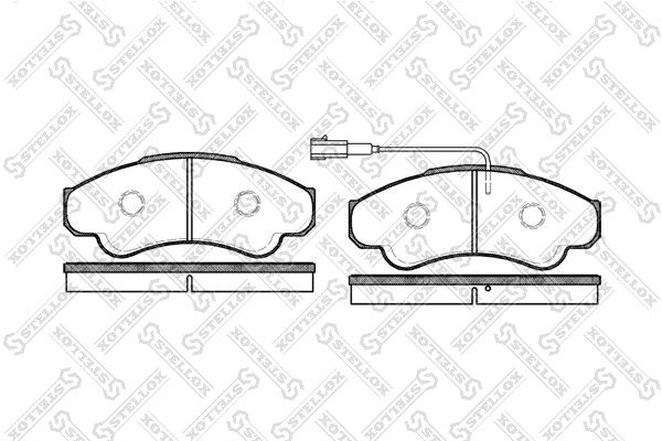 Set of brake linings, disc brake