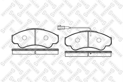 Set of brake linings, disc brake