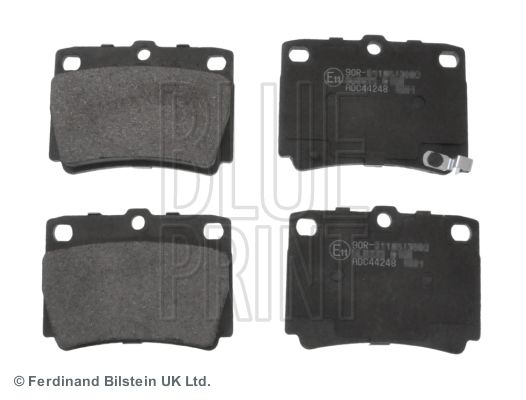 Set of brake linings, disc brake